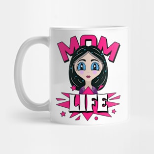 Mom Life Quote Pink Mug